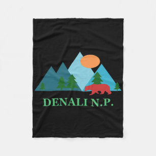Denali National Park Nature Scene Vacation Souveni Fleece Blanket