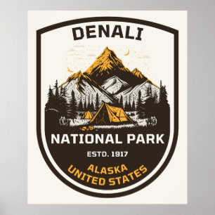 Denali National Park Outdoors and Nature Poster