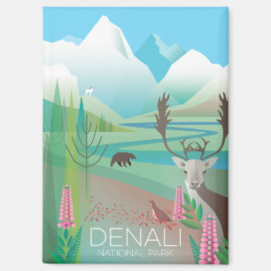 Denali National Park Refrigerator Magnet