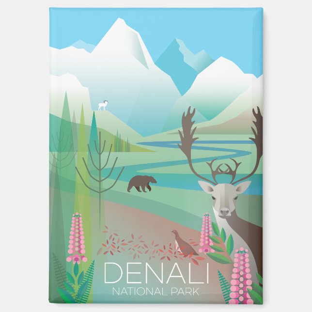 Denali National Park Refrigerator Magnet (Front)