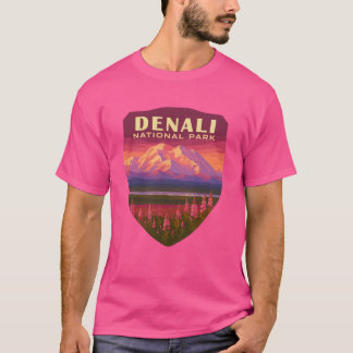 Denali National Park Retro Mountain Wilderness Sti T-Shirt
