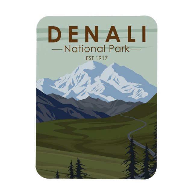 Denali National Park Road to Denali Magnet (Vertical)