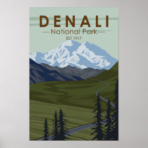 Denali National Park Road to Denali Poster