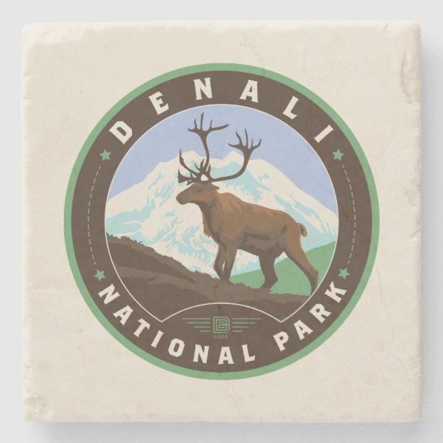 Denali National Park Stone Coaster (Front)