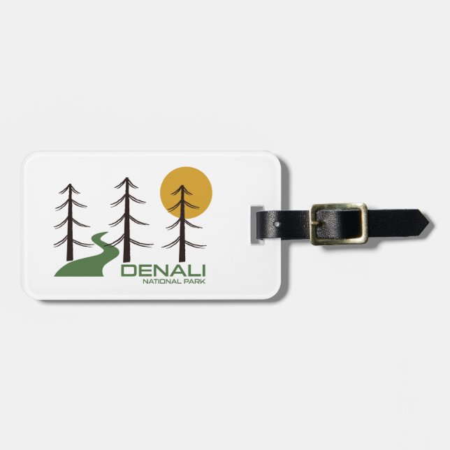 Denali National Park Trail Luggage Tag (Front Horizontal)