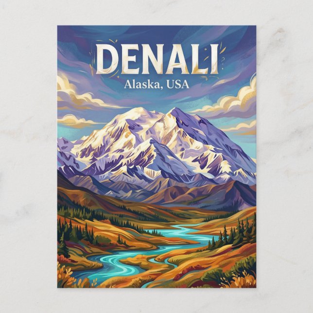 Denali National Park USA Postcard (Front)