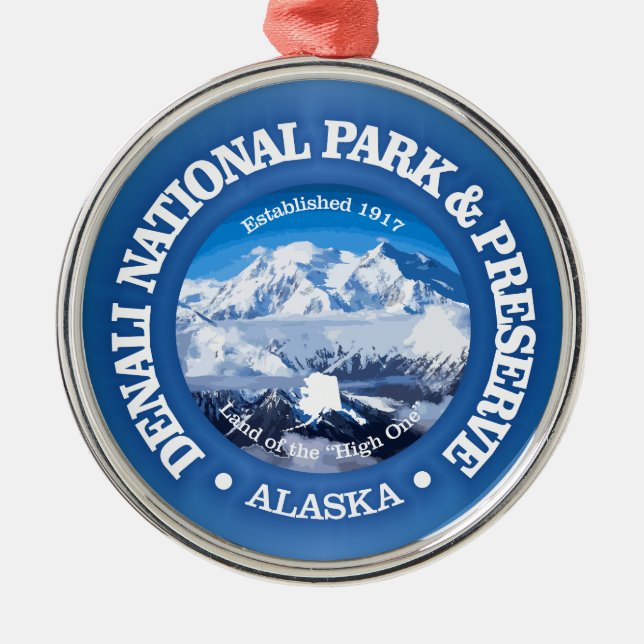 Denali NP2 Metal Tree Decoration (Front)