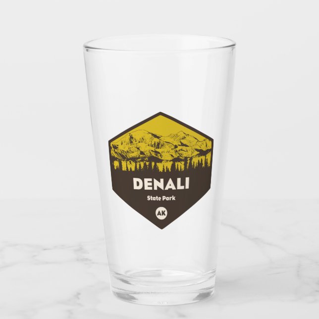 Denali State Park Alaska Glass (Front)