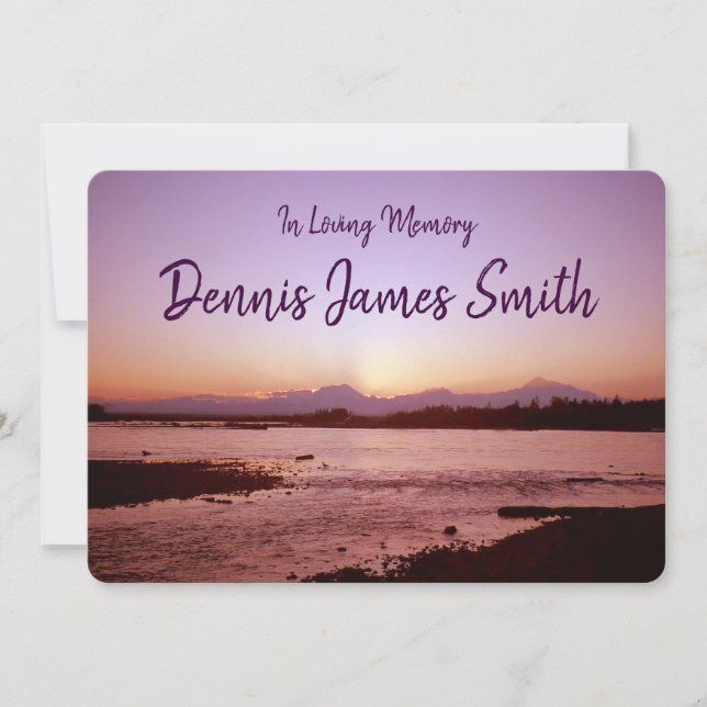 Denali Sunset Celebration of Life Invitation (Front)