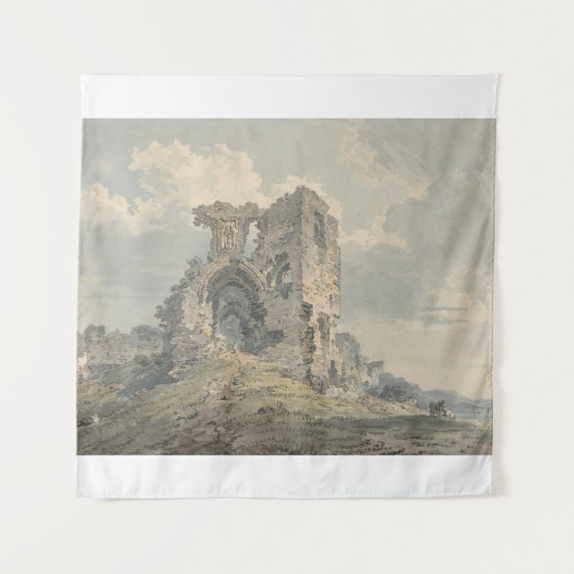 Denbigh Castle (ca. 1793) Thomas Girtin Tapestry (Front)