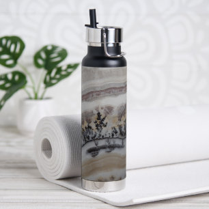 Dendritic Agate Stone Pattern Water Bottle