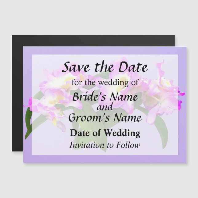 Dendrobium Angel Moon 'Love Letter' Magnetic Invitation (Front/Back)
