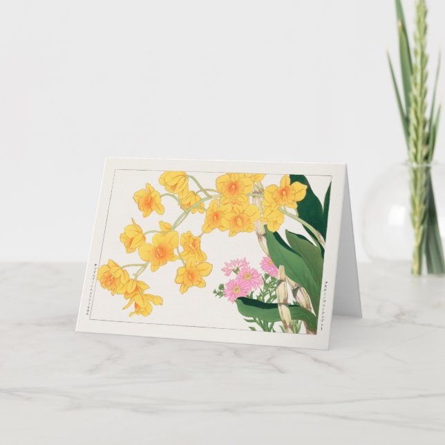Dendrobium, China aster by Tanigami Konan Card (Front)