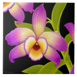 Dendrobium Nobile Tropical Orchid Tile