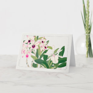 Dendrobium, Orchid by Tanigami Konan Card