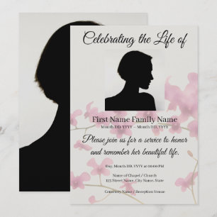Dendrobium orchid memorial invitation