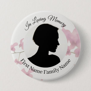 Dendrobium orchid memorial photo button