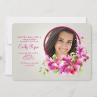 Dendrobium Orchids Photo Invitation