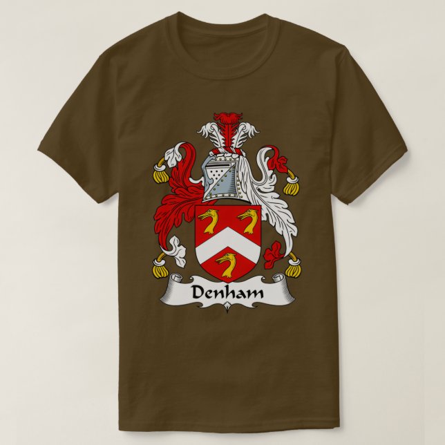 Denham Coat of Arms Family Crest 1  T-Shirt (Design Front)