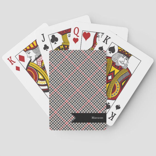 Denholm District Tweed Check Pattern Playing Cards (Back)