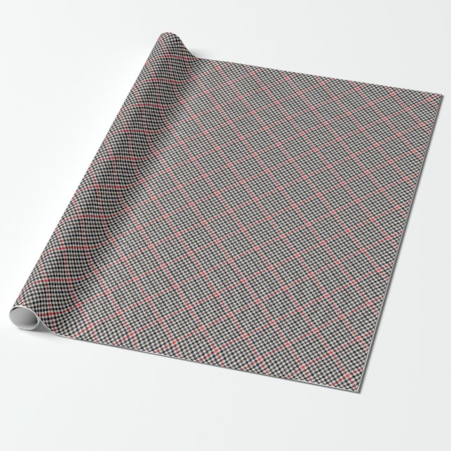 Denholm District Tweed Check Pattern Wrapping Paper (Unrolled)