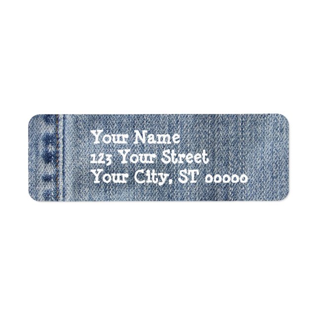 Denim Address Label (Front)