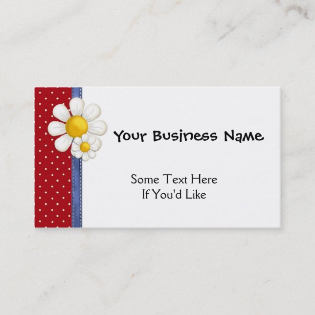 Denim and Daisies All Purpose Business Card (Front)