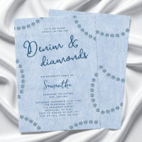 Denim and Diamonds Blue Cowgirl Bachelorette Party