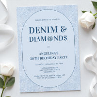Denim and Diamonds Blue Jeans 30th Birthday Party