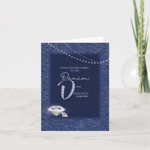 Denim and diamonds invitation
