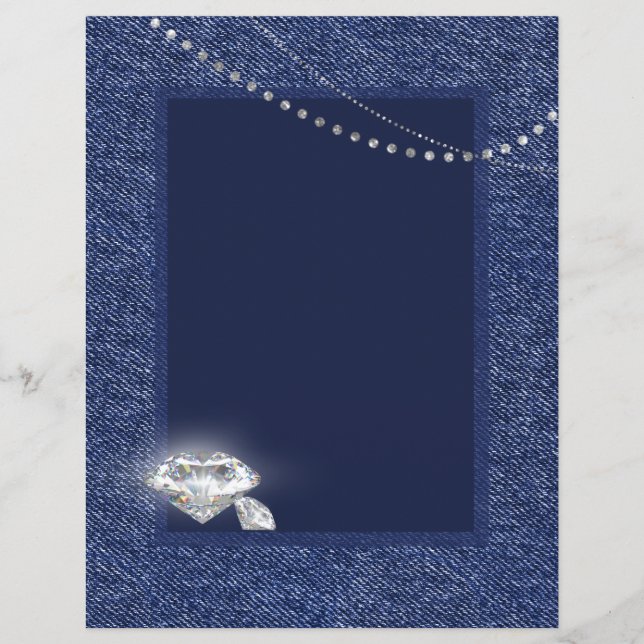 Denim and diamonds invitation (Front)