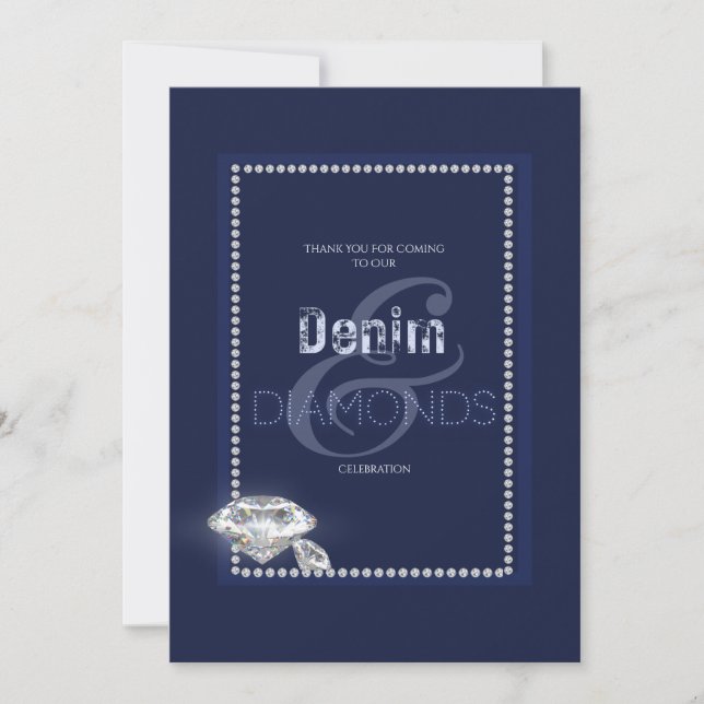 Denim and diamonds invitation (Front)