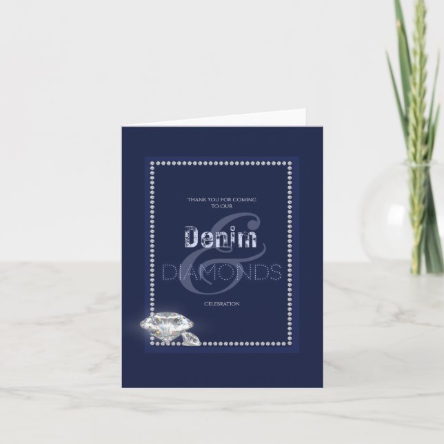 Denim and diamonds invitation (Front)