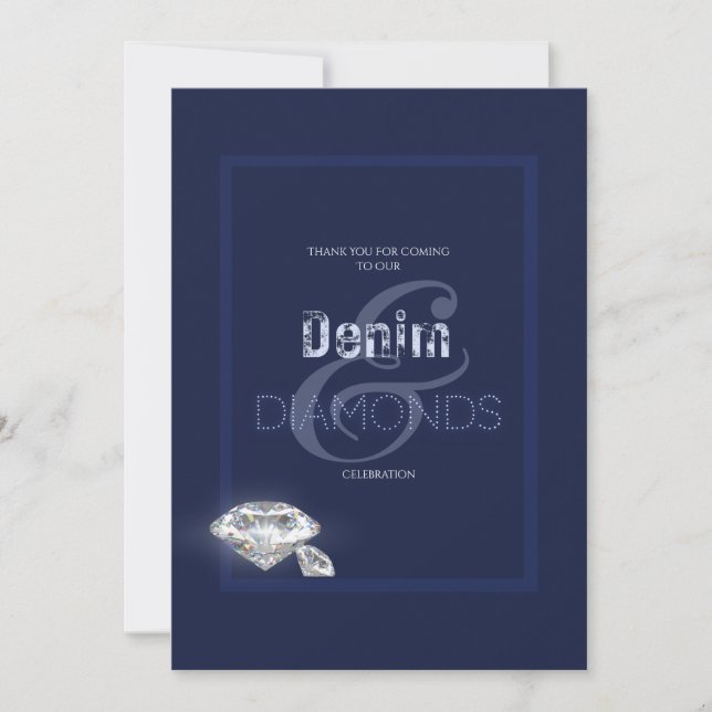 Denim and diamonds invitation (Front)
