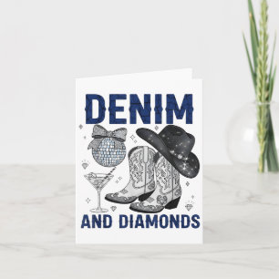 Denim And Diamonds Western Women Boots Jeans Rodeo Card