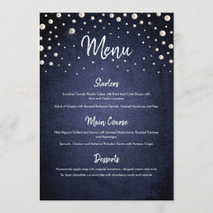 Denim and Pearls Menu
