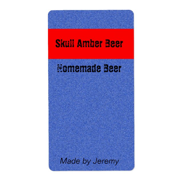 Denim Beer Label (Front)