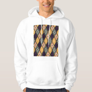 Denim Blue Art Nouveau: Seamless Hoodie