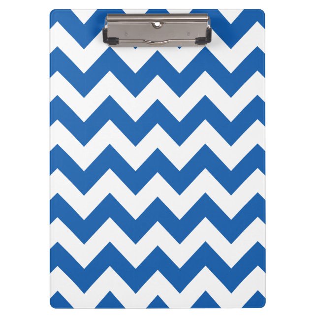 Denim Blue Bold Chevron Clipboard (Front)
