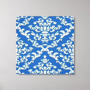 Denim Blue Bold Damask @ Emporiomoffa Canvas Print