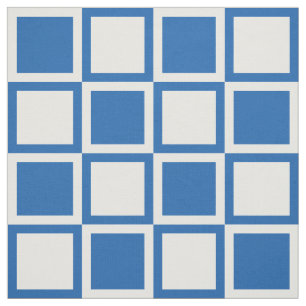 Denim Blue Bold Mod Squares ~ large scale Fabric