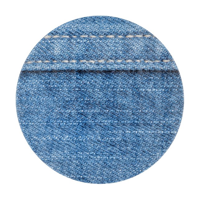 Denim Blue: Classic Jeans Texture. Cutting Board (Front)