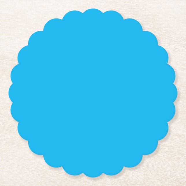Denim Blue,Fountain Blue,Jellyfish, Paper Coaster (Front)