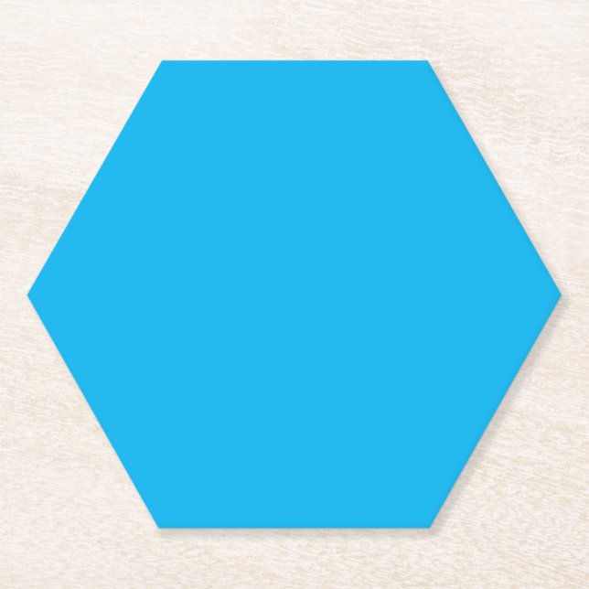 Denim Blue,Fountain Blue,Jellyfish, Paper Coaster (Front)