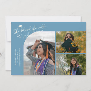 Denim Blue Graduate She Believed Multi Photo Announcement