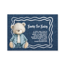 Denim Blue Jean Baby Shower Books for Baby