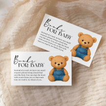 Denim Blue Jean Baby Shower Books for Baby