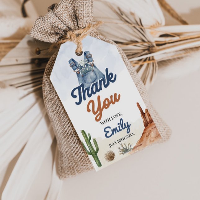  Denim Blue Jean Baby Shower Gift Tag (Creator Uploaded)