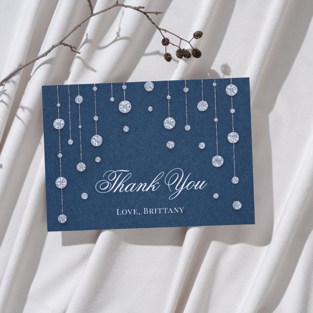 Denim Blue Jean Baby Shower  Thank You Card (Creator Uploaded)