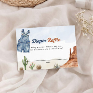 Denim Blue Jean Diaper Raffle Card 
